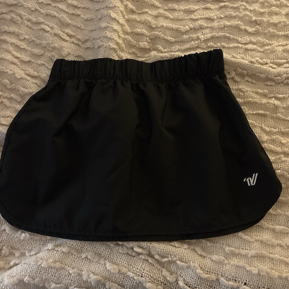 Varsity Black Mini Skirt
